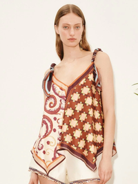 ALEMAIS Wilson Silk Top in MULTI WIL – Image 1