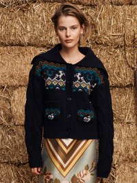Patsy Knit Cardigan in Ink