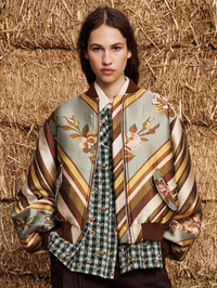 La Rosa Jacquard Bomber Jacket