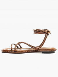 Donna Flat Sandals by ALEXANDRE BIRMAN-ESPRESSO/DARK BROWN-AMY Atelier