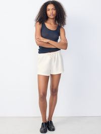 Bobypark Drawstring Short in Ecru by AMERICAN VINTAGE - View 4