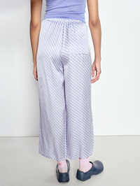 Back view of the Bovalow Pant in Apolline by American Vintage with vertical stripe pattern