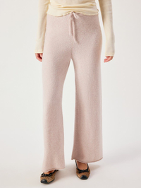 Front view of the Damsville Pant in Poussiere Chine by American Vintage, styled with a cream long-sleeve top