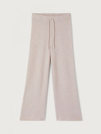 Flat lay of the American Vintage Damsville knit joggers in Melange Dust