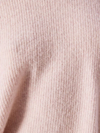 Close up of the compact ribbed knit on the American Vintage Damsville sweater in Melange Dust