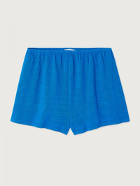 Flat lay of the Dualy Short in Curacao blue by American Vintage