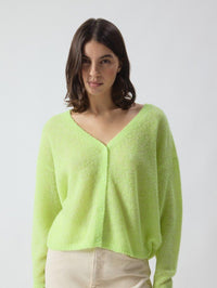AMERICAN VINTAGE Nuggy Sweater in Citronnade Fluo Chine in Citronnade Fluo Chine – Image 1
