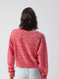 AMERICAN VINTAGE Nuggy Sweater in Fraise Fluo Chine in Fraise Fluo Chine – Image 2