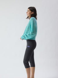AMERICAN VINTAGE Nuggy Sweater in Turquoise Fluo Chine in Turquoise Fluo Chine – Image 5