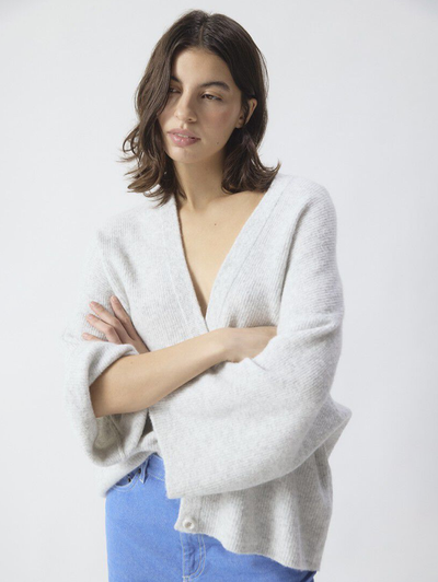 Damsville Cardigan in Gris Chine