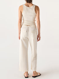 AMO Easy Drawstring Slouch Crop Pant in Bone in Bone – Image 3
