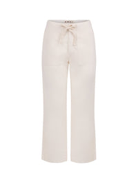 AMO Easy Drawstring Slouch Crop Pant in Bone in Bone – Image 5