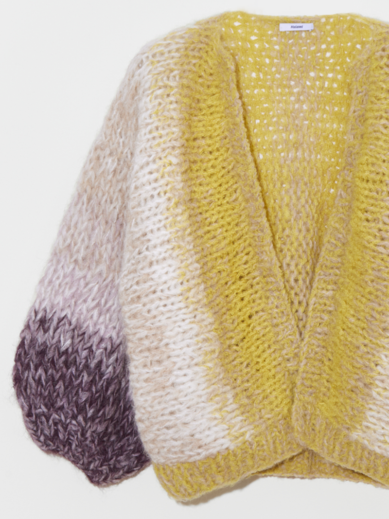 Alpaca Boucle Ombre Bomber Cardigan