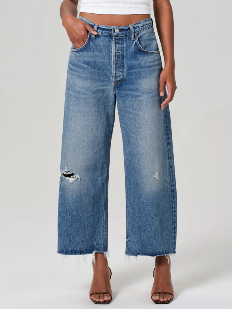 Ayla Raw Hem Crop in Solano