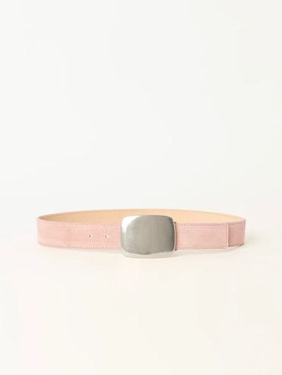 Leighton Suede Belt in Dusty Rose Silver