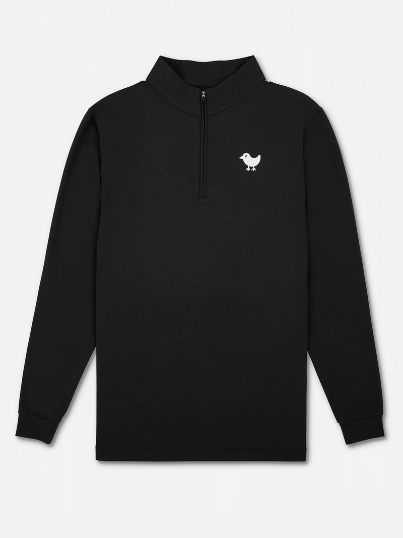 Quarter Zip Pullover in Black