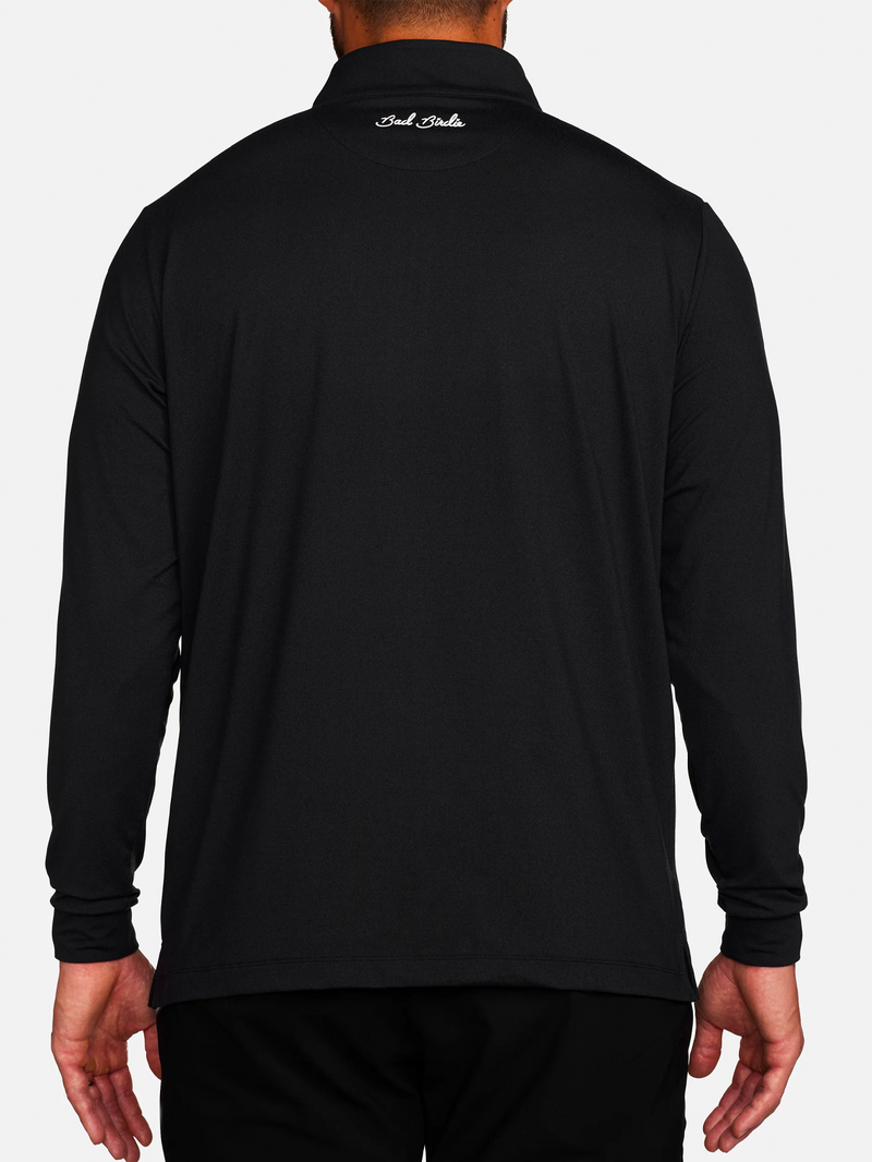 Quarter Zip Pullover in Black