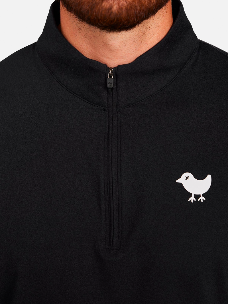 Quarter Zip Pullover in Black