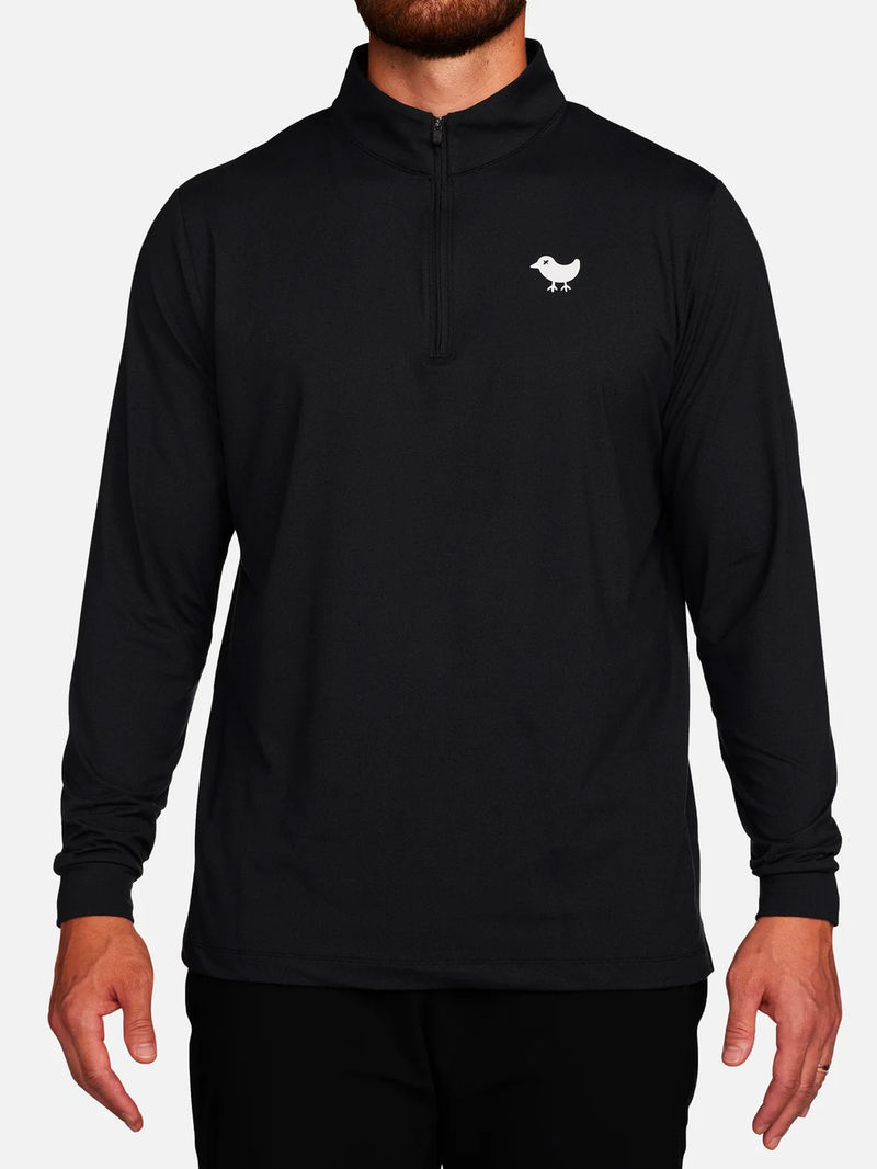 Quarter Zip Pullover in Black