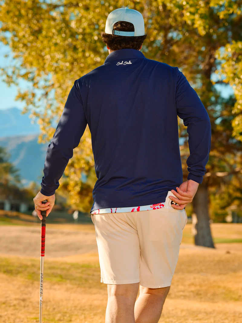 Quarter Zip Pullover in Navy