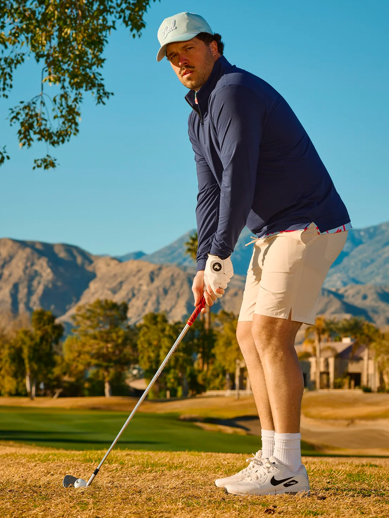 Quarter Zip Pullover in Navy