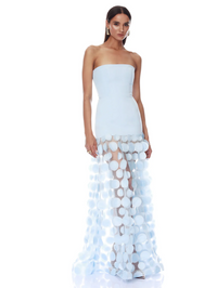 Harper Strapless Powder Blue Gown