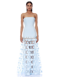 Harper Strapless Powder Blue Gown