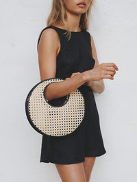 BEMBIEN Anouk Bag In Black Rattan in BLACK RATTAN – Image 2