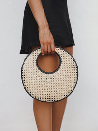 BEMBIEN Anouk Bag In Black Rattan in BLACK RATTAN – Image 3