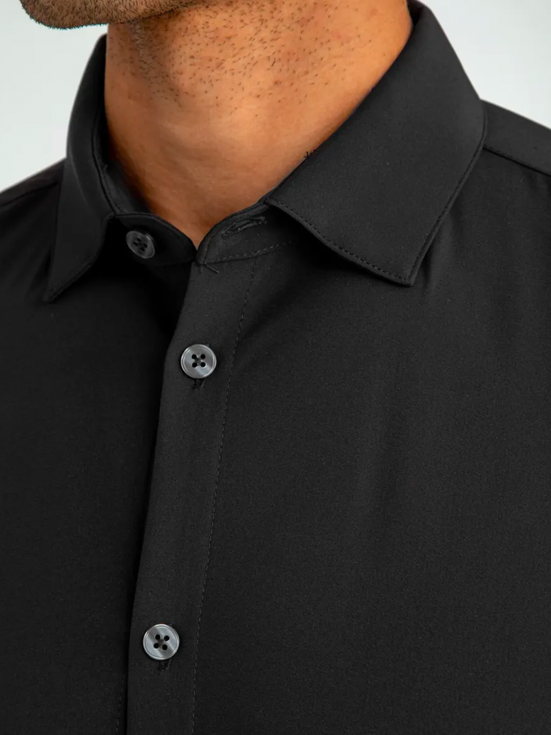 Leeward Dress Shirt Black Solid
