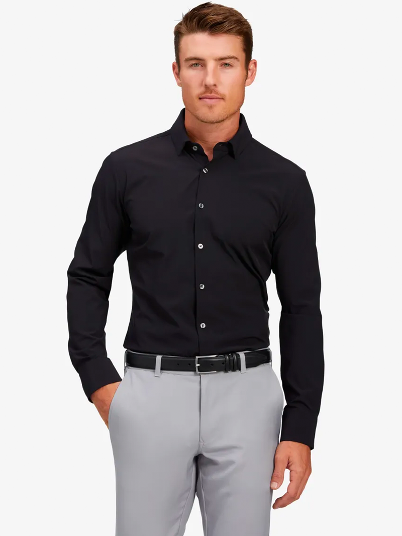 Leeward Dress Shirt Black Solid