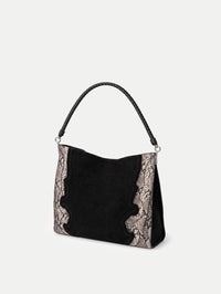 Snake Embossed Veronica Beard Bag in Black Multi