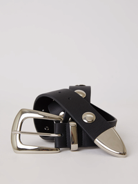 Jordana Mini Moto in Black Silver