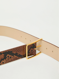 Milla Python Belt in Cognac Gold