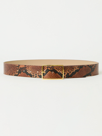 Milla Python Belt in Cognac Gold