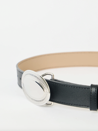 Adley Belt in Black Silver