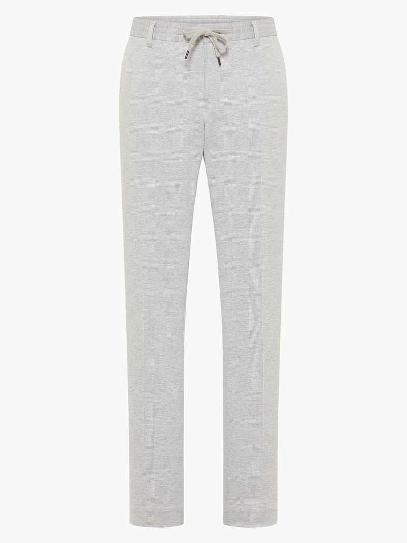 Grey Faint Herringbone Pant