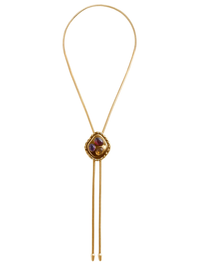 Full view of the Joanna Bolo with garnet, amethyst, and citrine stone pendant by BOLOLA NYC