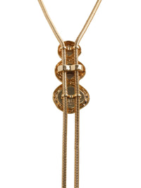 Back view of the sliding mechanisms on the BOLOLA NYC Merriam Bolo in Gold.