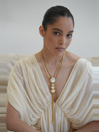 BOLOLA NYC The Merriam Bolo with White Pearl in Gold – Image 3