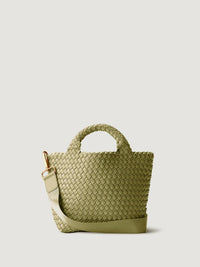 St. Barths Small Tote In Bottle Green