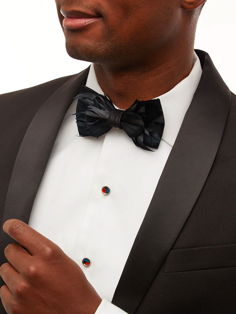 Rice Feather Bow Tie