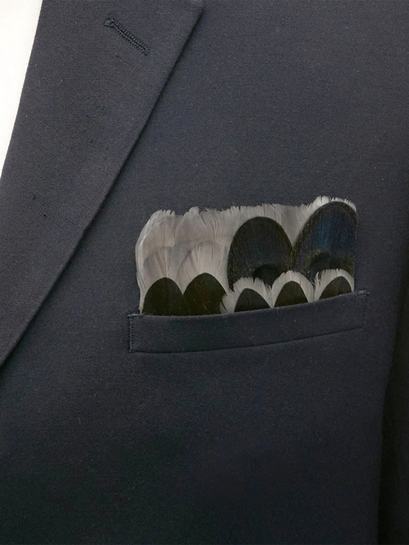 Seward Feather Pocket Square