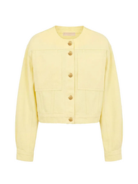 The Briar Collarless Denim Jacket in Chantilly