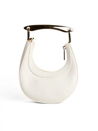 Cecile Mini Bag in White Pebbled Leather by BRONX AND BANCO - View 4