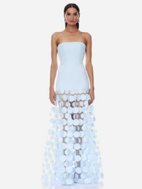 Harper Strapless Powder Blue Gown by BRONX AND BANCO-POWDER BLUE-AMY Atelier