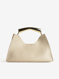 Poline Midi Bag in Blanc Pebbled Leather by BRONX AND BANCO-Blanc Peb-AMY Atelier