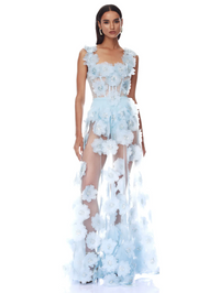 Rosalie 3D Powder Blue Gown by BRONX AND BANCO - View 5