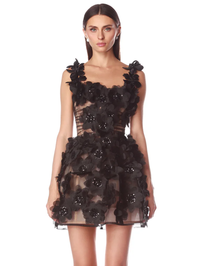 Rosalie Noir Mini Dress by BRONX AND BANCO - View 3
