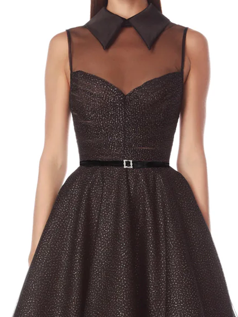 Charlotte Black Midi Dress